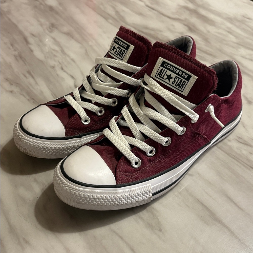 Converse Maroon Canvas Sneakers